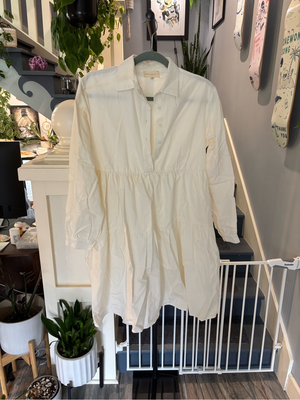 MELLODAY White Dress Size S